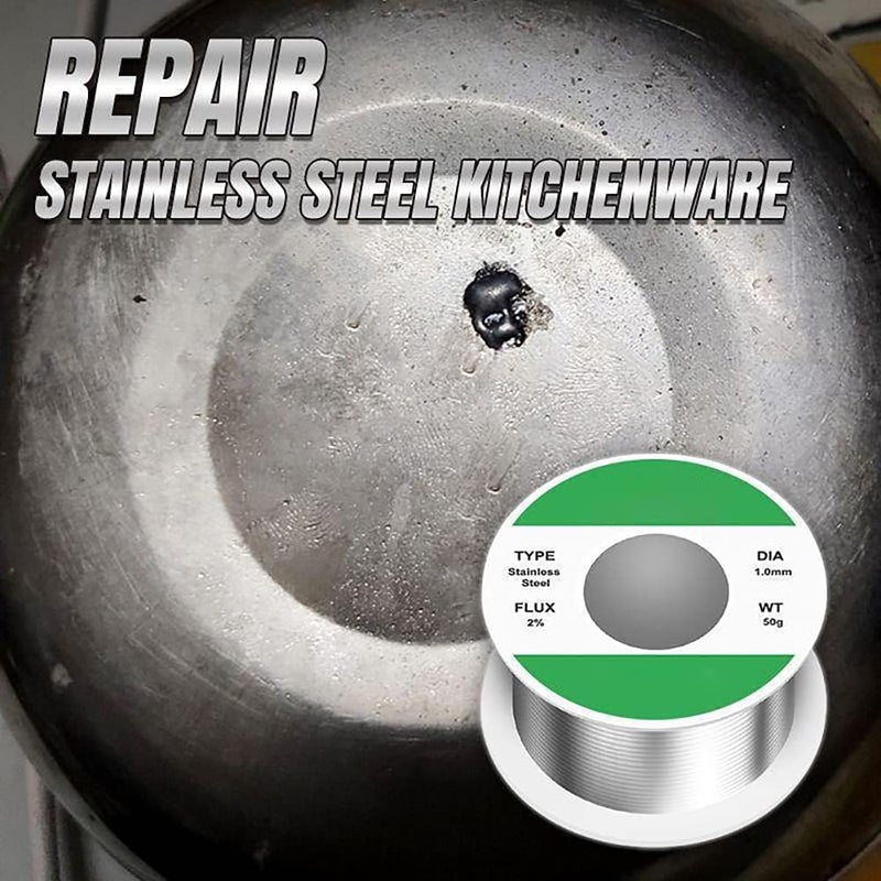 comfrt Stainless Steel Solder Wire,Lead Free Solder Wire,0.8mm/1.0mm/1.2mm Stainless Steel Wettability Tin Wire Soldering Consumables for Electronic Devices (0.8mm, 100g) - Image 4