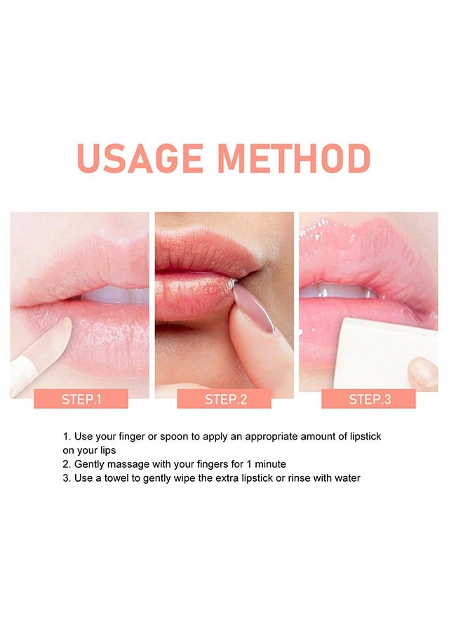 Peach Lip Scrub,  for Dry Cracked and Dark Lips-Lip Scrubs ,Exfoliator and Moisturizer with Lip Brush, Natural Gentle Lip Treatment, Peach Sugar Lip Scrub for Dry, Cracked and Dark Lips 30g