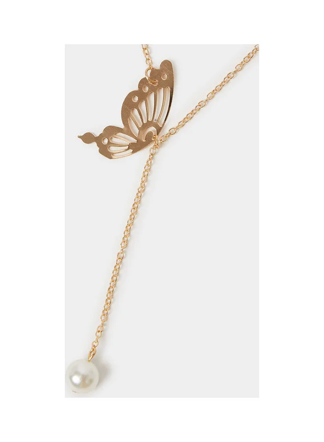 Styli Butterfly Lariat Necklace