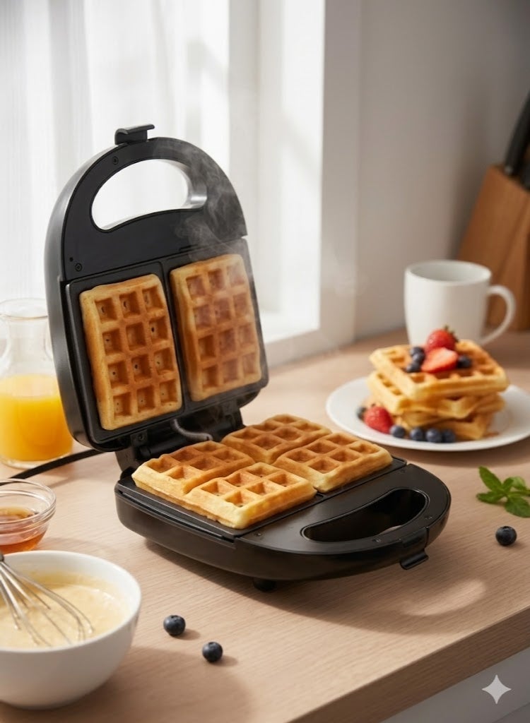 Sokany KJ-B907 Sandwich Maker, 7 in 1, 750 Watt - Black - Image 5