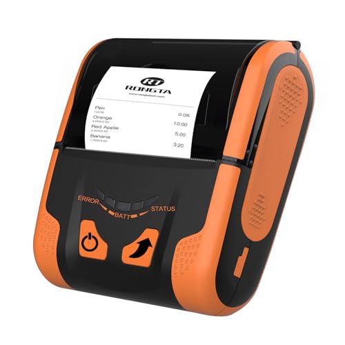 Rongta Portable 80mm POS Printer, Mobile Thermal Receipts Printer, USB&Bluetooth Connection, Compatible with Android Phone, Do Not Square/Ipad/Computer/Android Tablet(RPP300) - Image 1