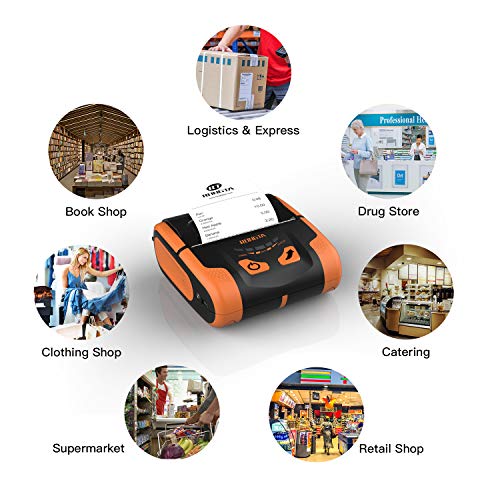 Rongta Portable 80mm POS Printer, Mobile Thermal Receipts Printer, USB&Bluetooth Connection, Compatible with Android Phone, Do Not Square/Ipad/Computer/Android Tablet(RPP300) - Image 4