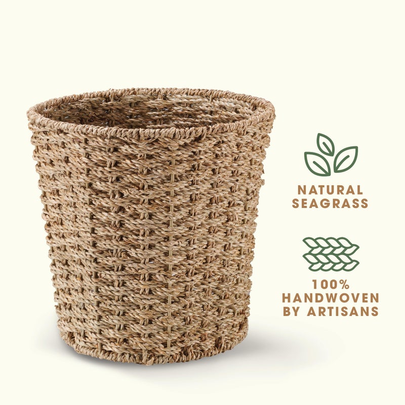84ECO 2-Pack Seagrass Waste Baskets - Image 4