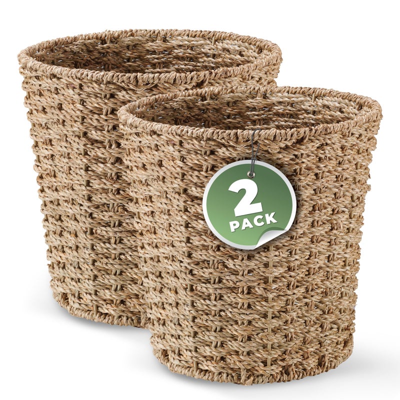84ECO 2-Pack Seagrass Waste Baskets - Image 1