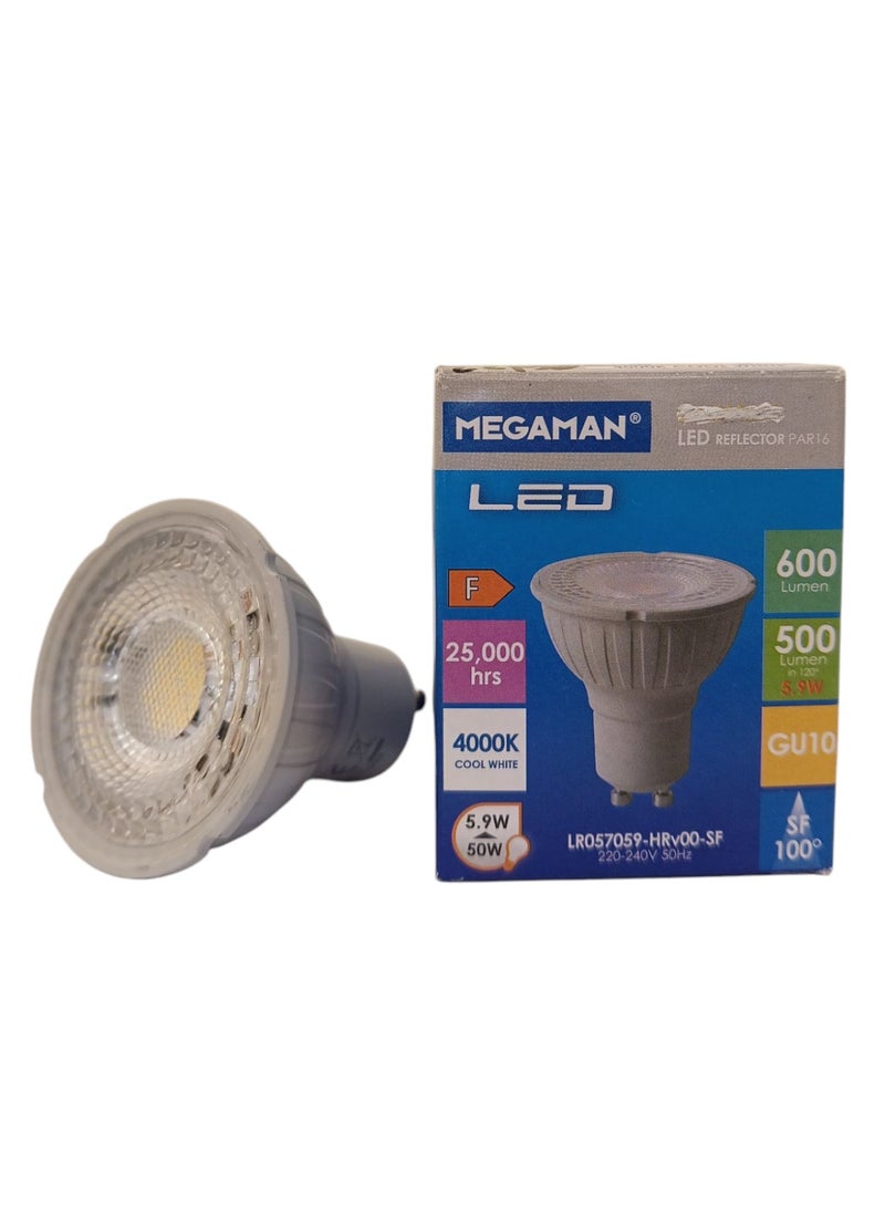 ميجامان Megaman GU10 5.9W LED Bulb LR057059-HRv00-SF  Cool White - (4000K) - Image 3