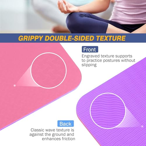 WErFIT TPE Yoga Mat with Carry Bag for men & women | Size: 2 X 6 Feet, Extra Thick 15mm, TPE Material | Exercise mat for Home Workout | Gym Mat for Fitness Pilates and Meditation, Anti Tear, Anti Slip - Image 5