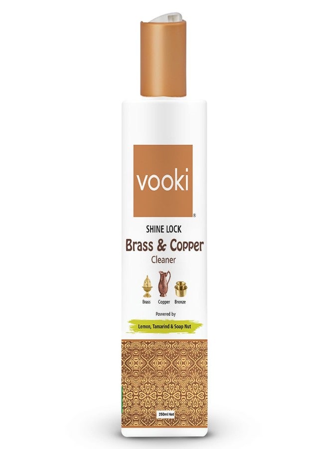 Vooki Brass & Copper Cleaner - 250 ml - Instant Stain Removal, Tarnish Cleaner & Metal Polish for Brass, Copper & Bronze - Image 1