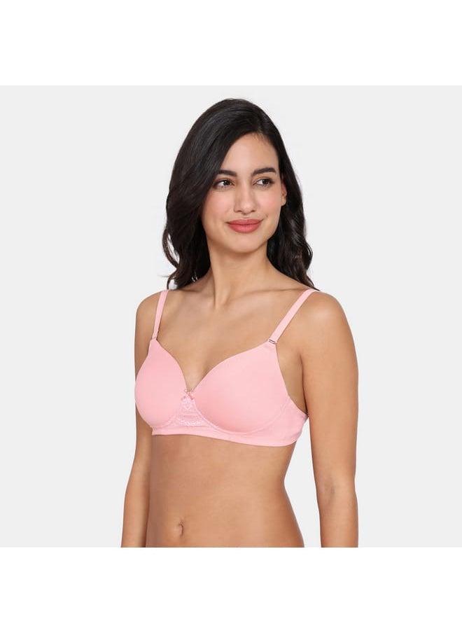 zivame Zivame Solid Balconette Bra with Hook and Eye Closure  - Image 3