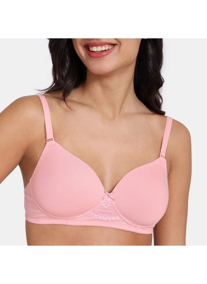 zivame Zivame Solid Balconette Bra with Hook and Eye Closure  - Image 4
