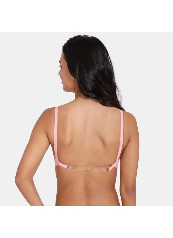 zivame Zivame Solid Balconette Bra with Hook and Eye Closure  - Image 2