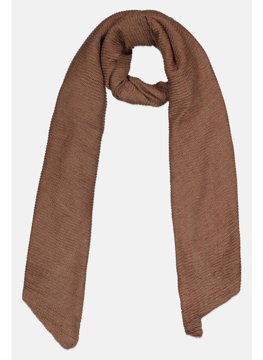 Women Textured Scarves, Tan