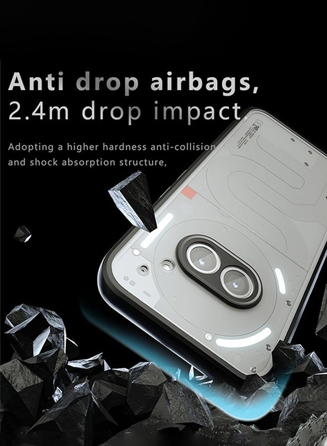 For Nothing Phone 2a/2a Plus, Crystal Clear Case with PC Back and TPU Bumper - Image 3