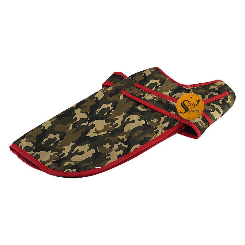 Sage Square Premium Dog Winters Ultra Warm Camouflage Army Coat Thicker Fleece Dog Hoodie Vest for Cold Weather (Size: Medium) (18") - Image 1