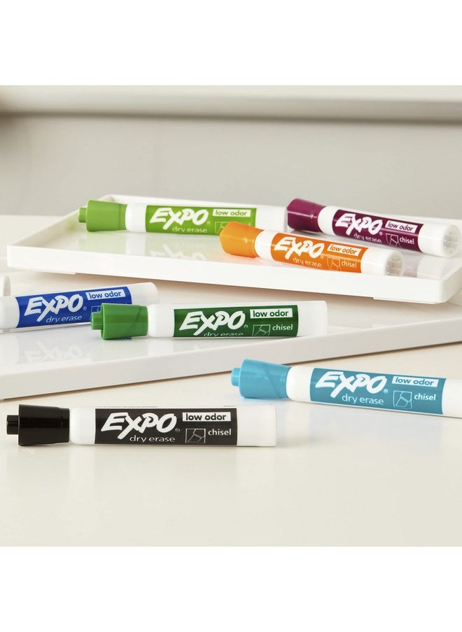 Expo EXPO Low Odor Dry Erase Markers, Chisel Tip, Assorted Colors, 8 Count  - Image 4