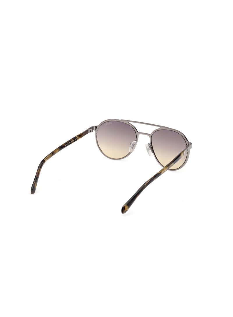 GUESS FULL RIM MALE ROUND GREY METAL SUNGLASSES - Image 5