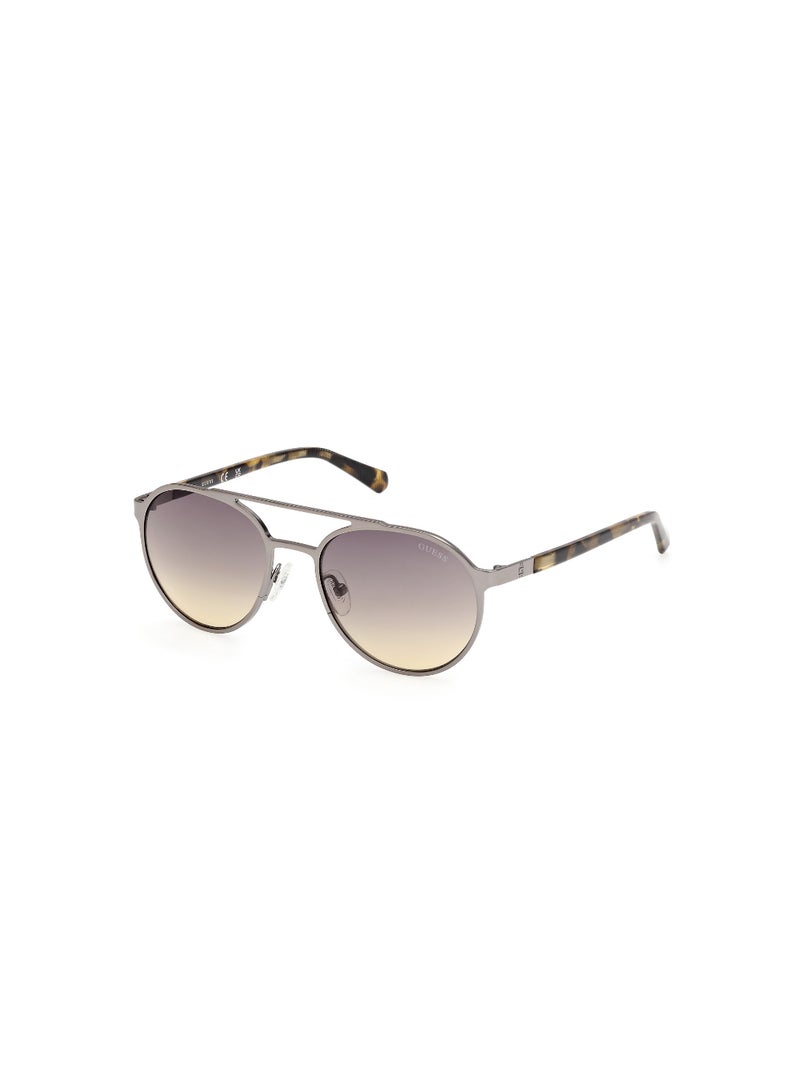 GUESS FULL RIM MALE ROUND GREY METAL SUNGLASSES - Image 1
