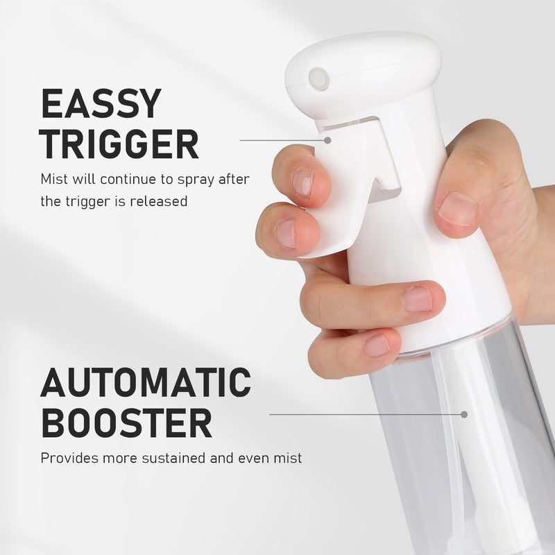 Bealee Spray Bottle For Hair, Continuous Mister Empty Spray Bottles, Ultra Fine Mist Water Sprayer for Hairstyling, Cleaning, Plants, Pets, Barbers, Salons, Essential Oil Scents - 2 Pack 6.8 OZ - Image 5