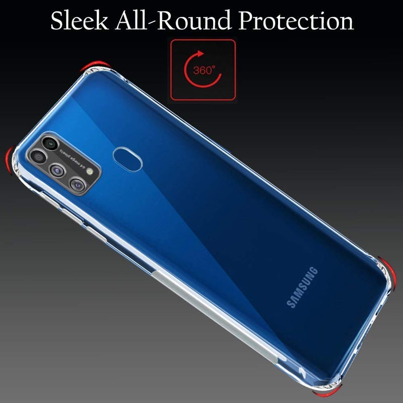 Realcase غطاء خلفي M31 / F41، [امتصاص الصدمات] جل شفاف واضح مع زوايا معززة، غلاف خلفي رقيق من TPU سيليكون ناعم لهاتف سامسونج جالاكسي M31 / جالاكسي F41 - Image 2