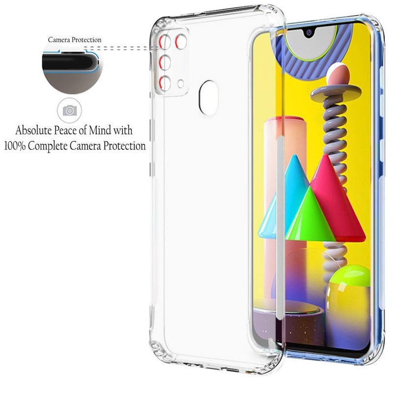 Realcase غطاء خلفي M31 / F41، [امتصاص الصدمات] جل شفاف واضح مع زوايا معززة، غلاف خلفي رقيق من TPU سيليكون ناعم لهاتف سامسونج جالاكسي M31 / جالاكسي F41 - Image 1