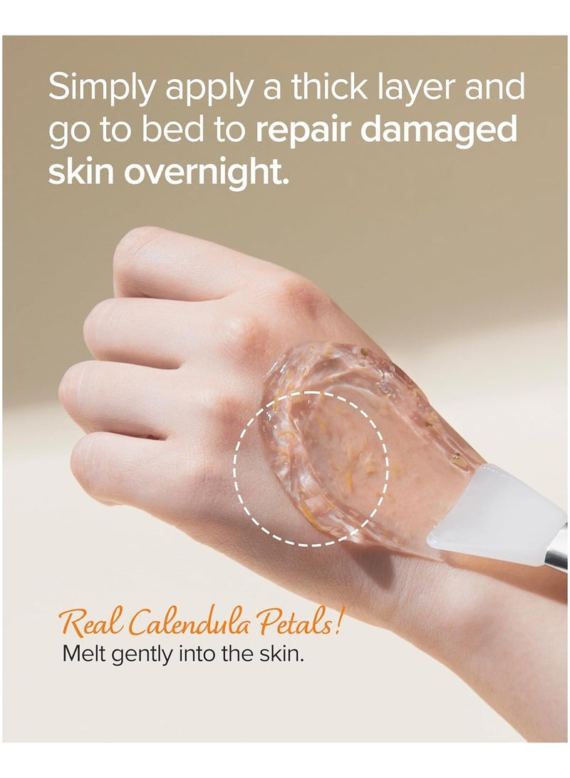 MARY & MAY Mary&May Vegan Calendula Peptide Ageless Sleeping Mask 30g – Anti-Aging Night Cream for Sensitive Skin - Image 5