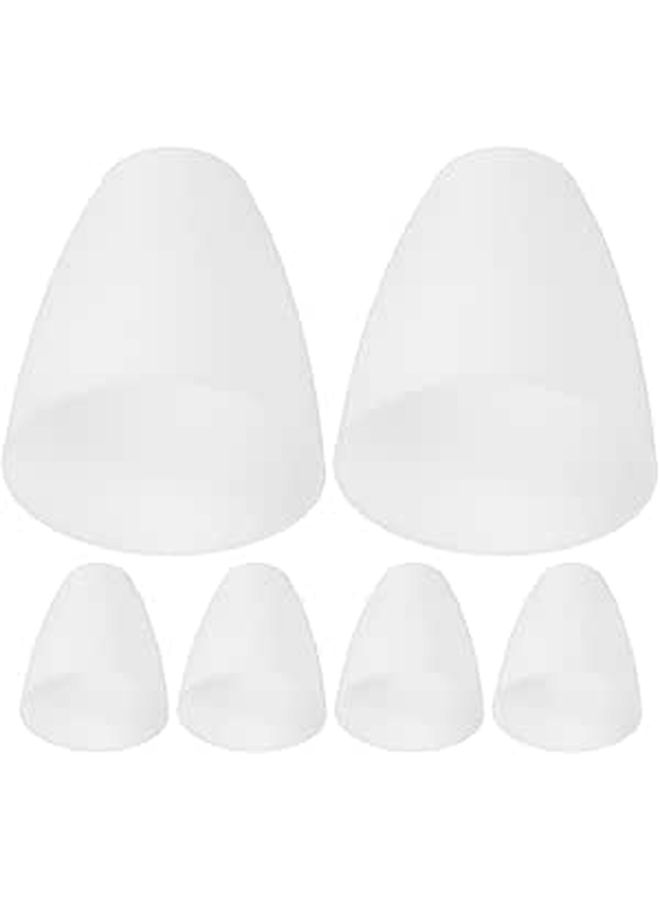 6Pcs White Plastic Floor Lamp Shade Replacement 30Mm Middle Hole Modern Home Decoration - Image 1