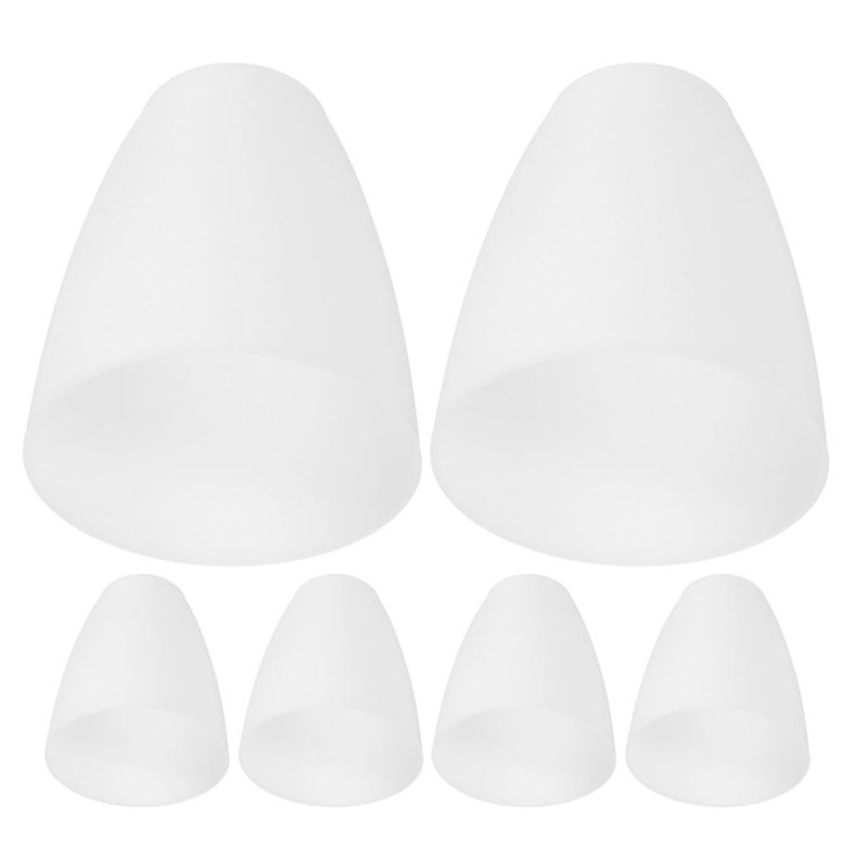 6Pcs White Plastic Floor Lamp Shade Replacement 30Mm Middle Hole Modern Home Decoration - Image 2