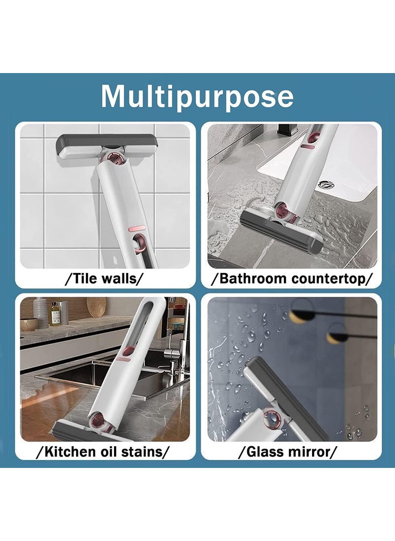 svk dream SVK Dream Mini Mop Mini Squeeze Mop Folding Car Window Wall Cleaner Mini Sponge Mop Car Cleaning Mop | Mini Mop Self Squeeze Mini Mop Cleaner for Kitchen Floor Cleaner Mop  - Image 2