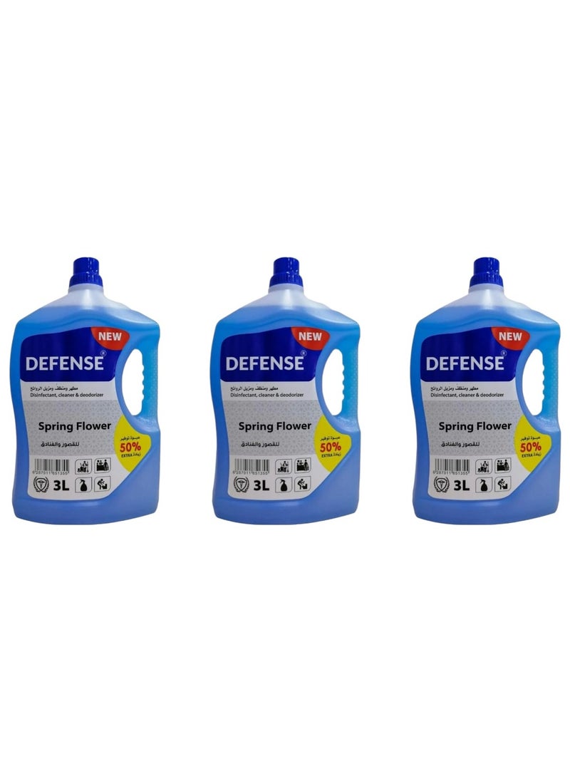 Defense Multi-use disinfectant, stain remover, and deodorizer, 3 liters * 3 packs 