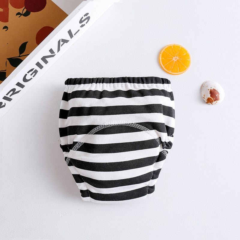 Waterproof Cotton Training Pants Print-Black and White 