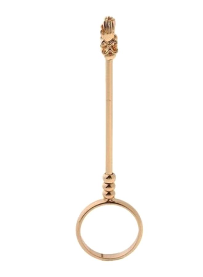 NIBEMINENT Hand Finger Ring Clip Smoking Holder Gold 17mm 