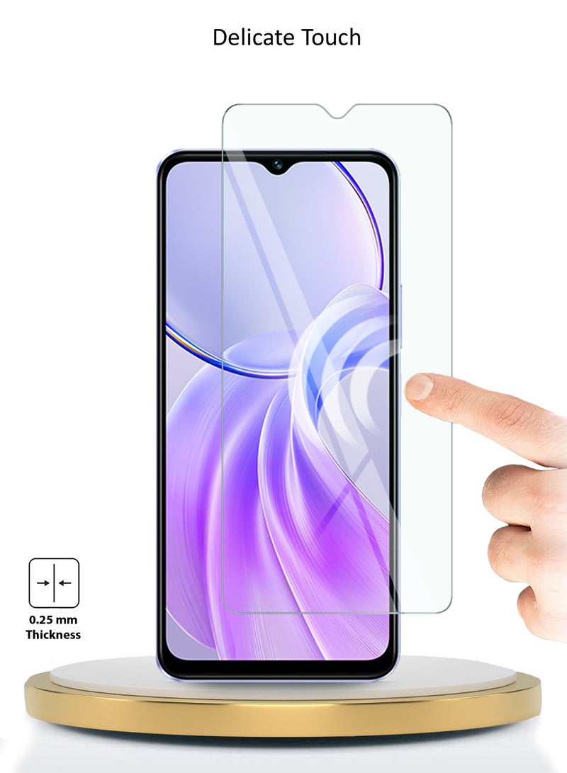 دبليو تيك واقي شاشة من الزجاج المقوى Vivo Y28s 5G 2024 Premium Series 9H 2.5D (MSG9CN) - شفاف - Image 5