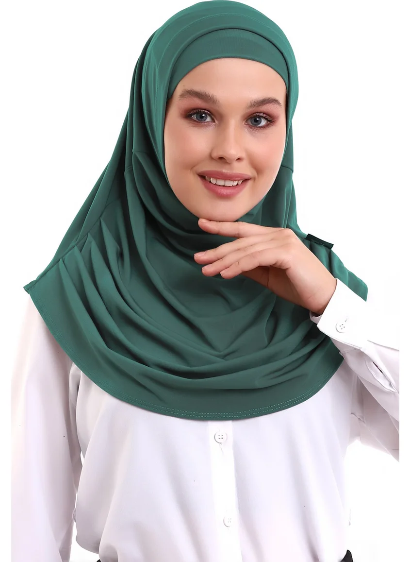 İhvan Online Ihvan Online Water Green Adult Bonnet Hijab Ready Practical Scarf