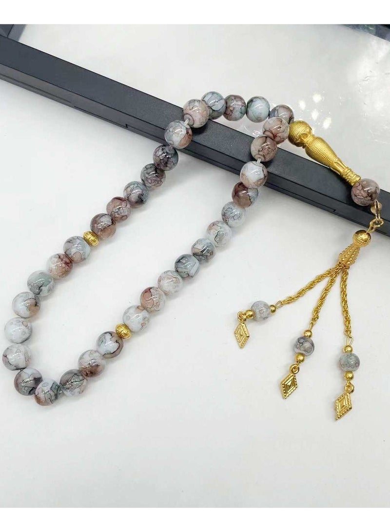 33 Natural Jade Prayer BeadsTasbih/10mm - Image 2