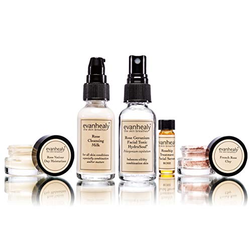 evanhealy Balancing Ritual Rose Skin Care Set 5 Piece Travel Face Care Kit for Combination Skin Skincare Kit with Facial Mask Gentle Skin Cleanser Harmonize Oil Imbalance - Image 2