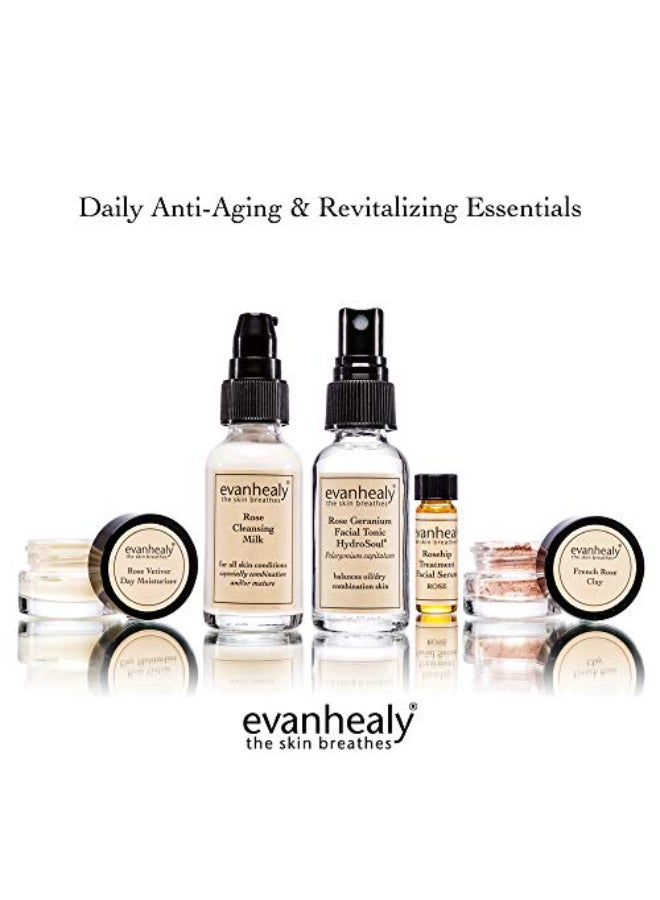 evanhealy Balancing Ritual Rose Skin Care Set 5 Piece Travel Face Care Kit for Combination Skin Skincare Kit with Facial Mask Gentle Skin Cleanser Harmonize Oil Imbalance - Image 4
