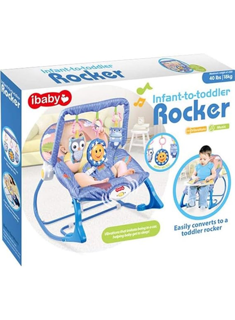 Foldable Baby Rocking Chair With Music, Vibration And Hanging Toys - Image 2