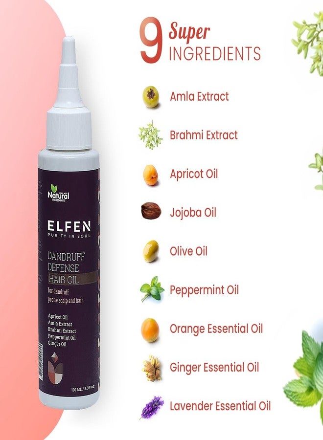 إلفن زيت إلفن المضاد للقشرة للشعر - 100 مل / 3.39 أونصة | حل مهدئ لفروة رأس خالية من القشرة | يغذي ويهدئ التهيج لشعر أكثر صحة - Image 2