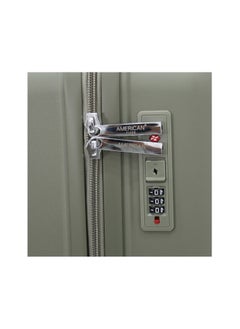 AMERICAN FLYER طقم حقائب قوي غير قابل للكسر من مادة PP مع 8 عجلات، قشرة سميكة، متعددة الطبقات، 3 قطع، زيتوني (صغير-20، متوسط-24، كبير-28)  - Image 3