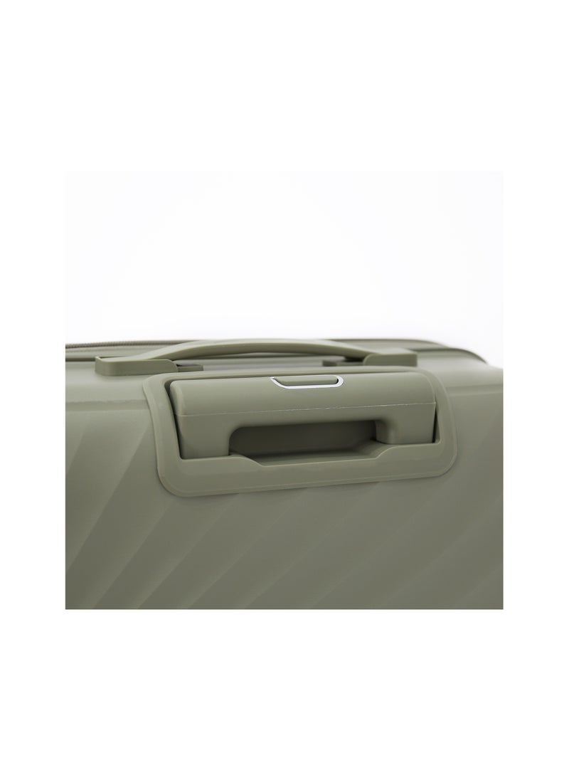 AMERICAN FLYER - طقم حقائب قوي غير قابل للكسر من مادة PP مع 8 عجلات، قشرة سميكة، متعددة الطبقات، 3 قطع، زيتوني (صغير-20، متوسط-24، كبير-28) - Image 1