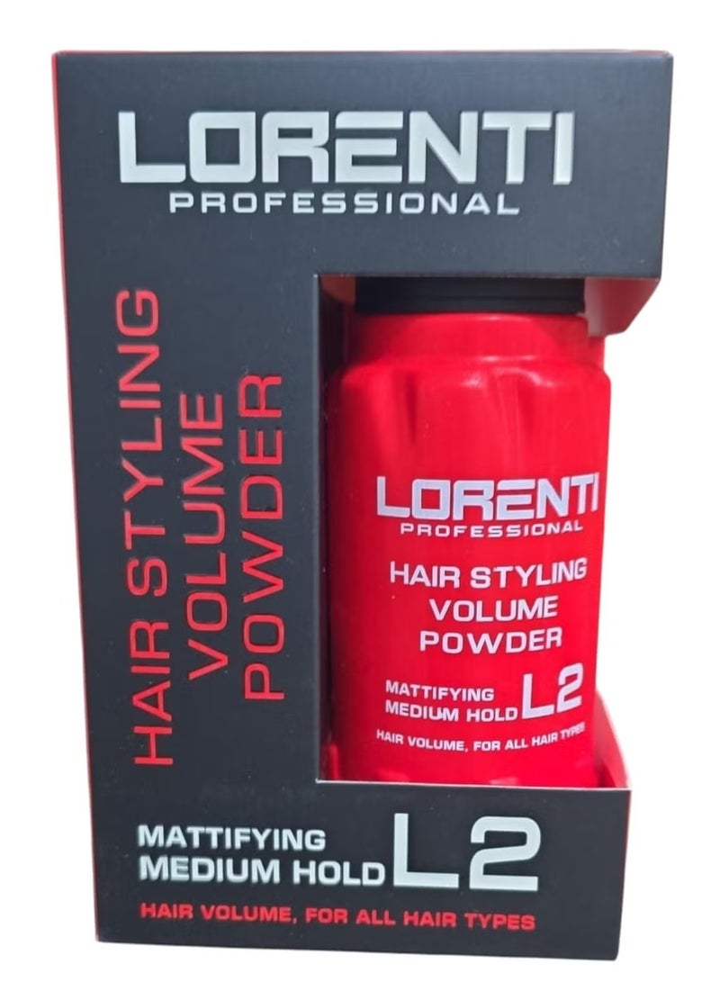 بودرة تصفيف الشعر من لورينتي تساعد على تطويل الشعر وتجعل له ملمس ناعم 20جرام