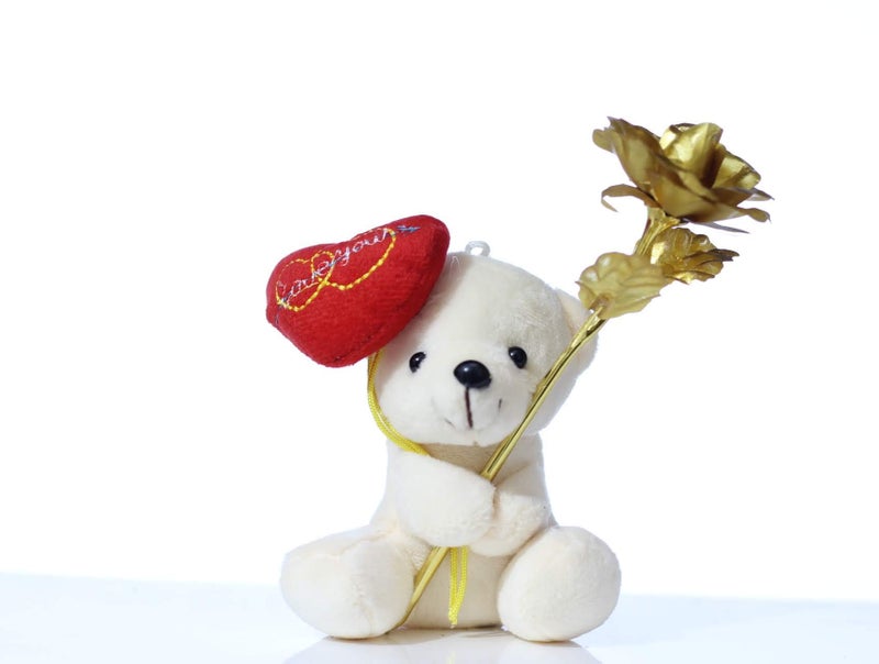 Lilone Beautiful Teddy with Message Bottle Showpiece Valentine Gifts for Girlfriend, Boyfriend, Home Decor - Image 2