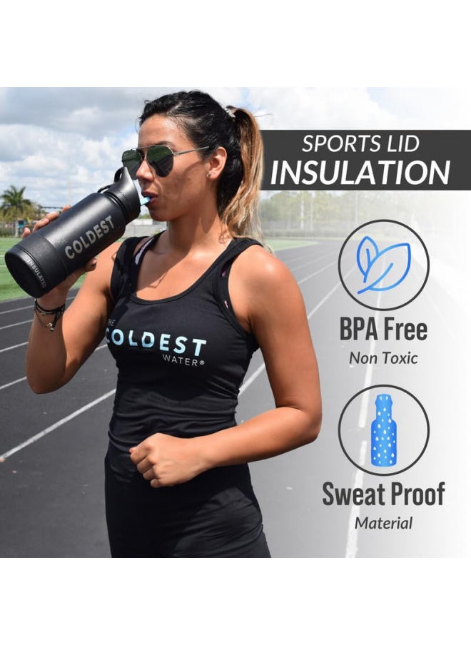 COLDEST Sports Water Bottle - 40 oz(Straw Lid), Leak Proof, Vacuum Insulated Stainless Steel, Hot Cold, Double Walled, Thermo Mug, Metal Canteen (40 oz, Stardust Glitter) - pzsku/ZD77B30459D9B8BC74627Z/45/_/1728458127/b65611fc-51ea-427e-9ea4-9a09293ce99d