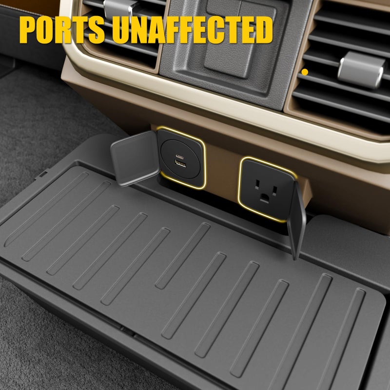 Maxzina Trash Can Compatible with 2021-2025 Ford F150 Trash Bin One-Touch Garbage Can Push-to-Open Trash Bin Extra Rear 2nd Row 7.4L Center Console Storage Box for 2024 F-150 Accessories - Image 4