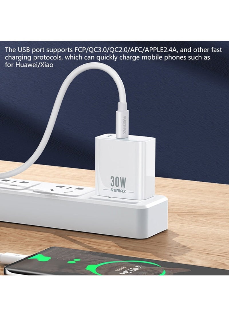 ريماكس شاحن قوي RP-U82 , شاحن سريع 30 واط , 2 منافذ ( QC+PD ) شحن سريع وآمن - Image 3