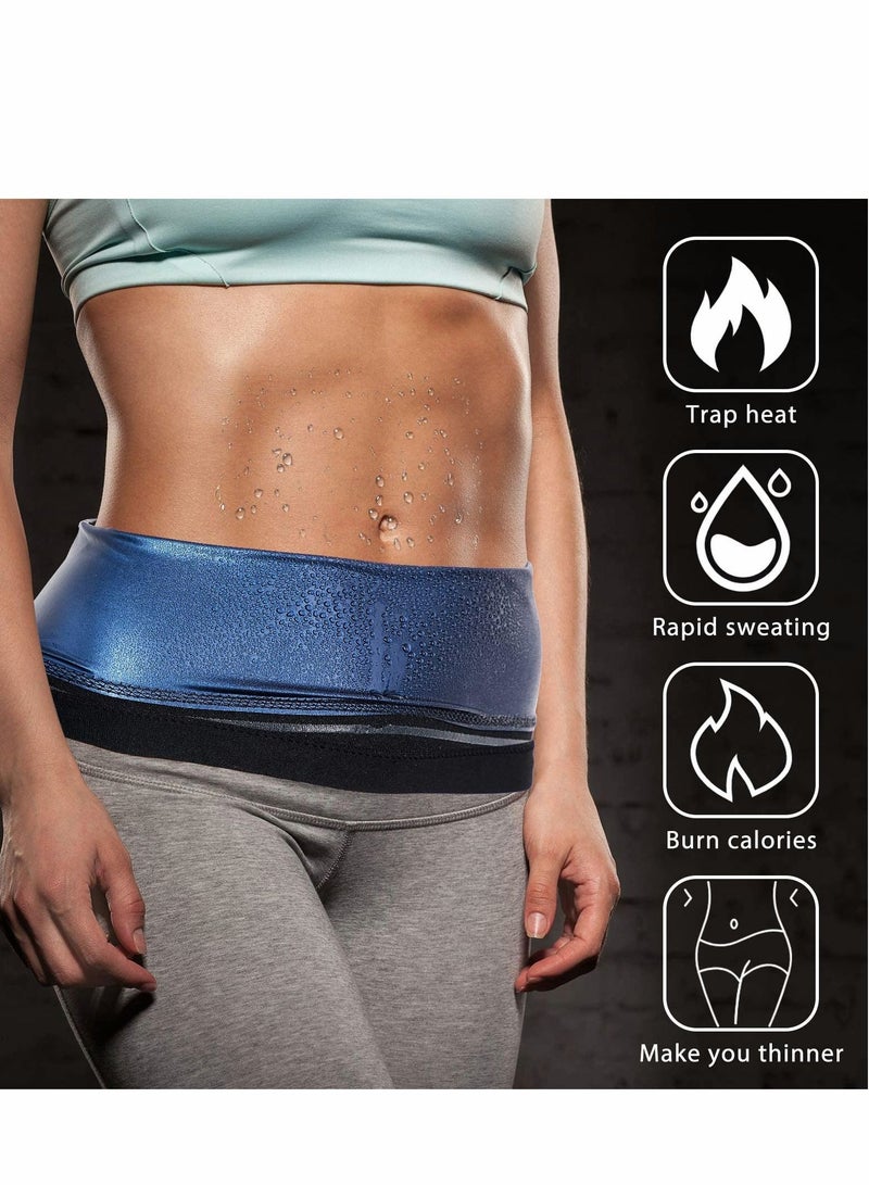Excefore Waist Trimmer for Women Sweat Wrap, Trainer Sweat, Tummy Workout Belt Stomach Wraps, Postpartum Corset Waistband Bodybuilding, Wraps Weight Loss (2 PCS, 3XL) - Image 2