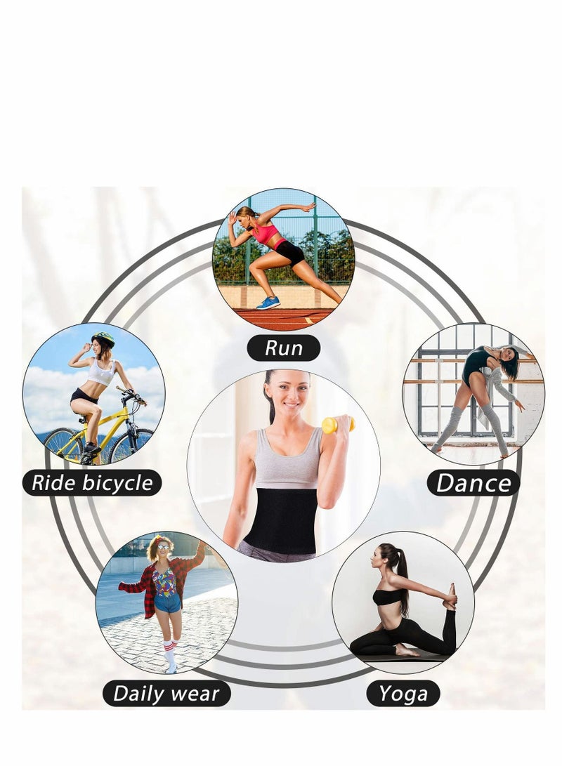 Excefore Waist Trimmer for Women Sweat Wrap, Trainer Sweat, Tummy Workout Belt Stomach Wraps, Postpartum Corset Waistband Bodybuilding, Wraps Weight Loss (2 PCS, 3XL) - Image 3