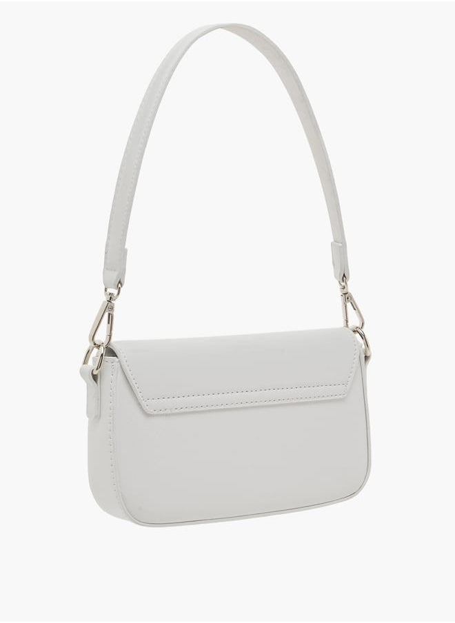 Flora Bella By Shoexpress Women's Embellished Crossbody Bag with Detachable Strap and Magnetic Button Closure  - Image 4