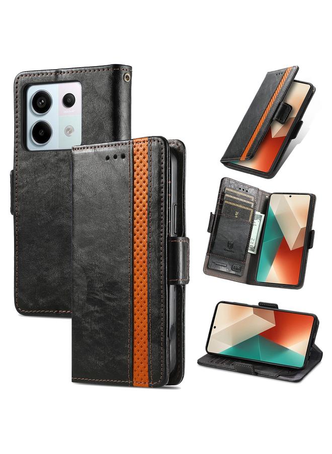 The Bros Case For Xiaomi Redmi Note 13 Pro 5G CaseNeo Splicing Dual Magnetic Buckle Leather Phone Case