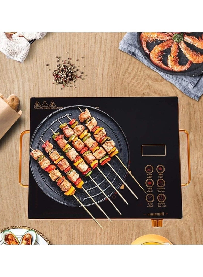 Wtrtr induction cooker, infrared light wave tea cooking stove, touch induction cooker.infrared LED Display Panel, (Gold) WTR-709 - Image 4