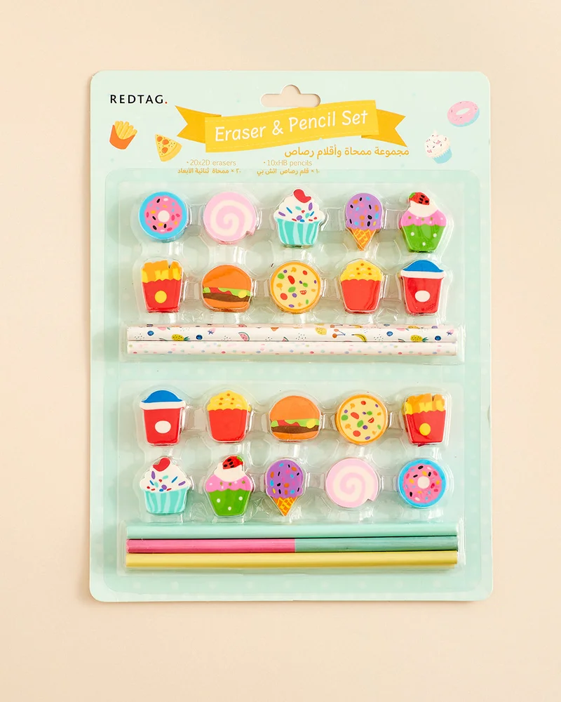 Redtag Eraser And Pencil Set